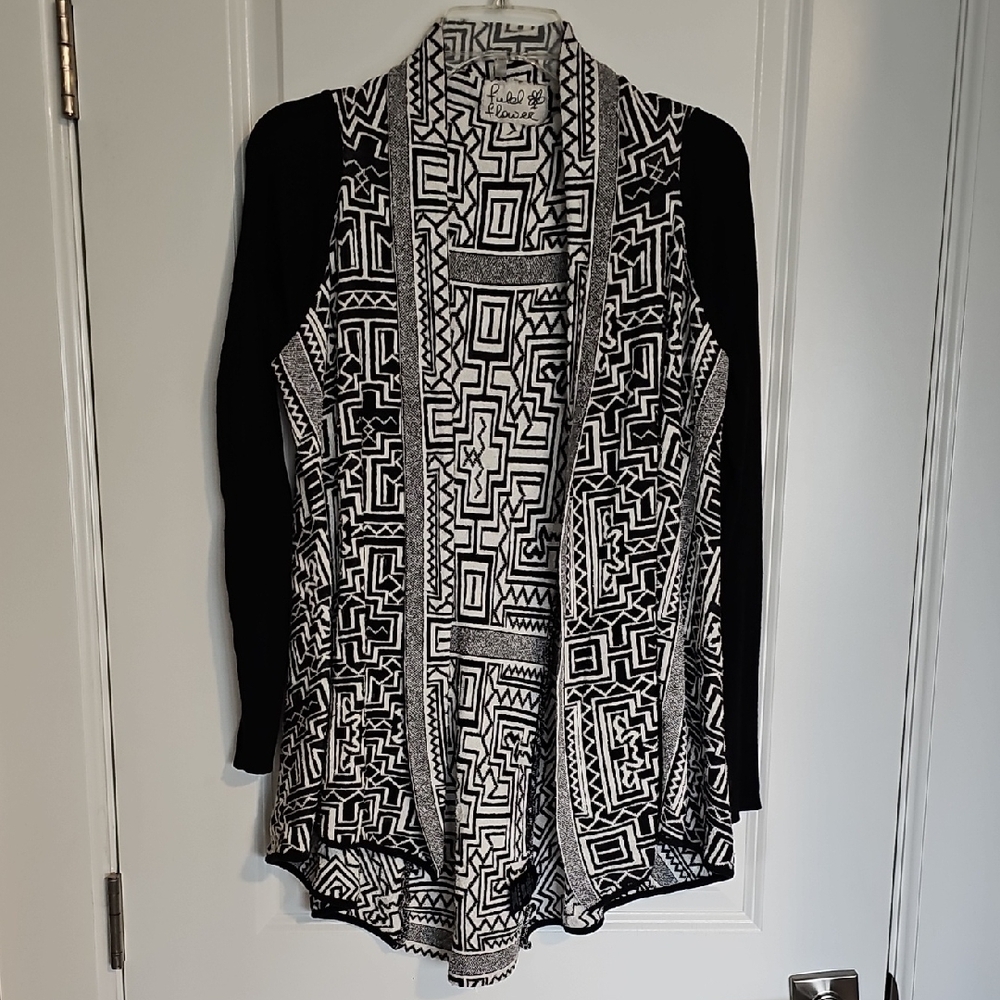 Black and White Geometric Sweater